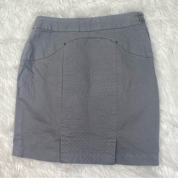 Anthropologie Leifsdottir Alicante Quilted Pencil Skirt Gray Size 6 NWT - Picture 13 of 14